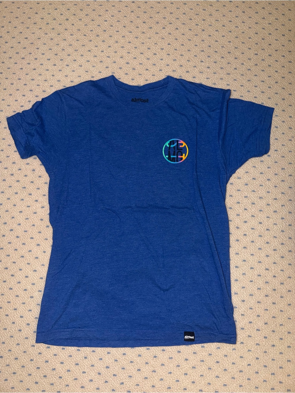 Men's Royal Blue Short-Sleeve Almost Skateboarding T-Shirt